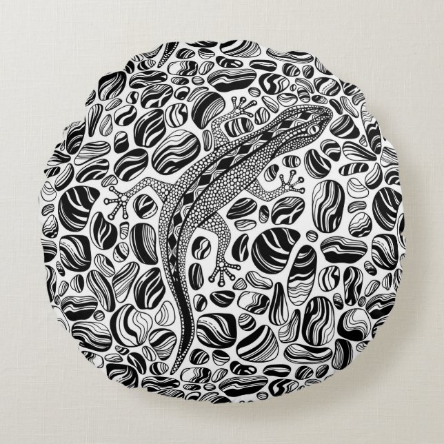 Gecko en keibels rond kussen (Voorkant)