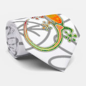 Gecko Floral Tribal Art Stropdas (Opgerold)