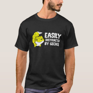 Gecko gemakkelijk afgeleid door gekko's t-shirt