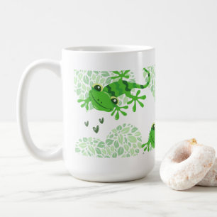 Gecko Harten groen Mok