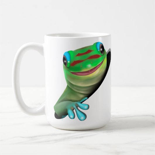Gecko in een gat koffiemok (Links)
