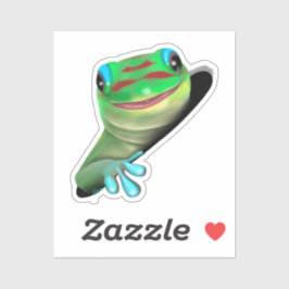 Gecko in een gat sticker