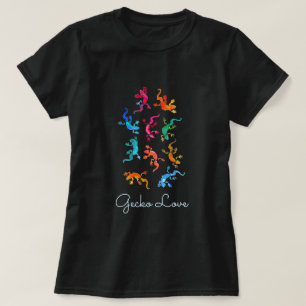 Gecko Liefde Leuke hagedis reptiel dierenvriend T-shirt