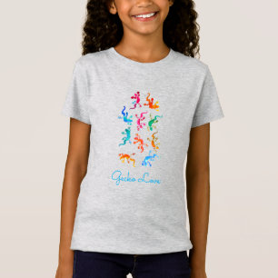 Gecko Liefde schattige hagedis dierenvriend T-shirt