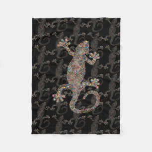 gecko LIZARD ART Fleece Deken