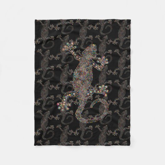 gecko LIZARD ART Fleece Deken (Voorkant)