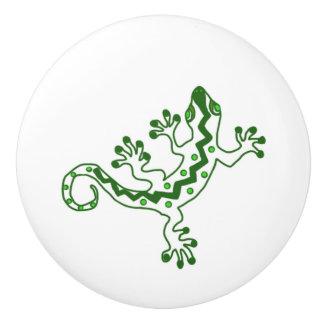 Gecko Lizard Cabinet Knob Keramische Knop