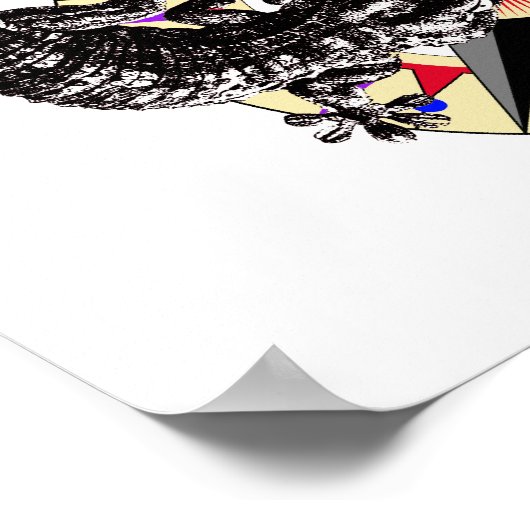 Gecko Lizard & Compass Roos Poster (Hoek)