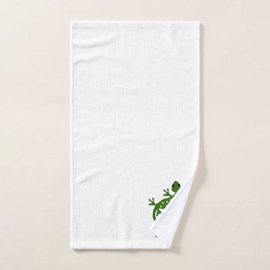 Gecko Lizard Design Monogrammed (Serviette à main)