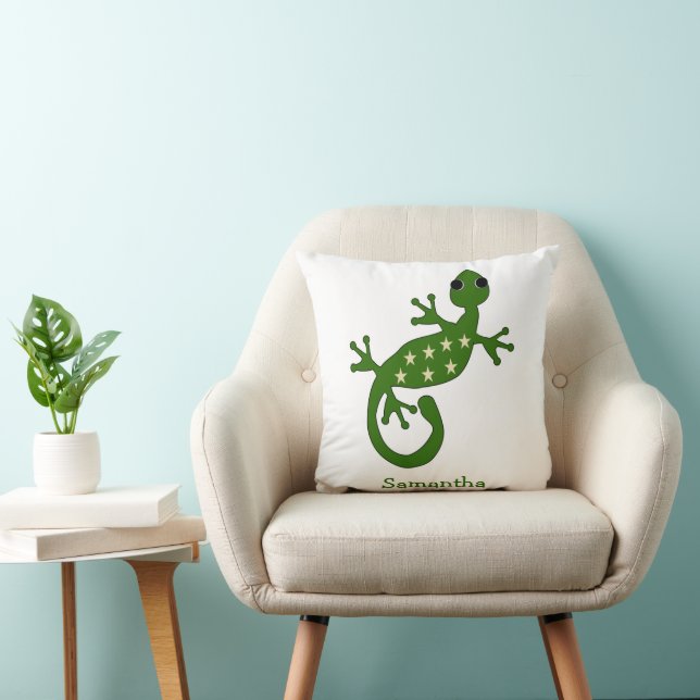 Gecko Lizard Design Personalised Kussen (Stoel)