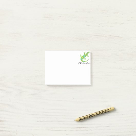 Gecko Lizard Emoji Post-it® Notes (Op bureau)