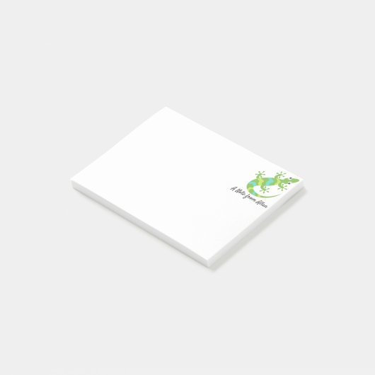 Gecko Lizard Emoji Post-it® Notes (Schuin)