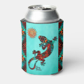 Gecko Lizard en Sun Koelbox Blikjeskoeler (Blikje Achterkant)