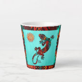 Gecko Lizard Et Sun Latte Mug (Devant)