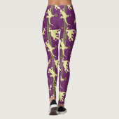 Gecko Lizard Paarse Leggings (Achterkant)