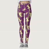 Gecko Lizard Paarse Leggings (Voorkant)