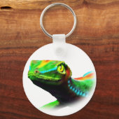 Gecko Lizard Rainbow Colors Sleutelhanger (Voorkant)