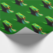 Gecko Lizard Rainbow Colors Wrapping_paper Cadeaupapier (Hoek)