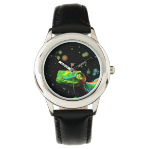Gecko Lizard Rainbow Kleuren horloges