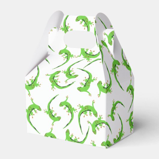 Gecko Lizard Reptile Birthday Party Bedankdoosjes (Achterkant)