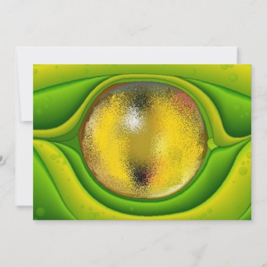 Gecko Lizard Reptile Eye Blank Invites Kaart (Voorkant)