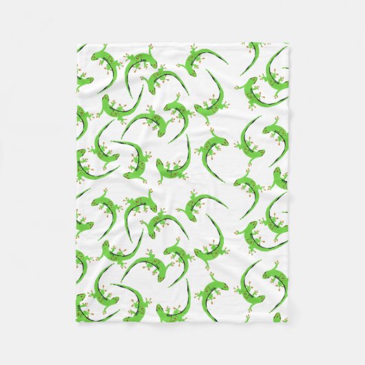 Gecko Lizard Reptile Pattern Fleece Deken (Voorkant)