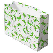 Gecko Lizard Reptile Pattern Groot Cadeauzakje (Achterkant Gekanteld)