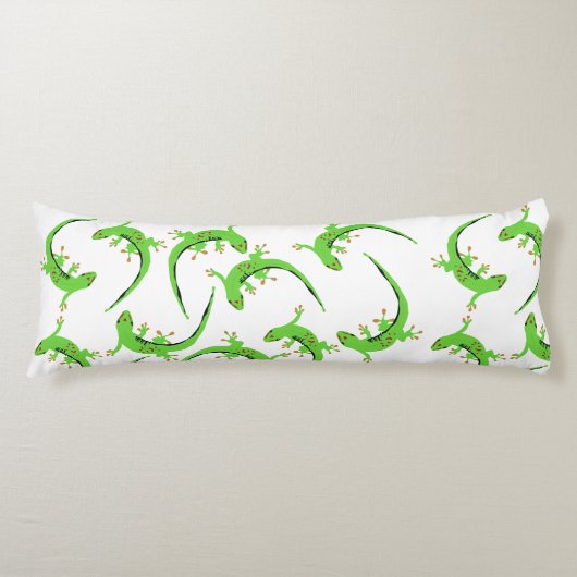 Gecko Lizard Reptile Pattern Lichaamskussen (Voorkant)