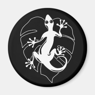 Gecko Lizard Silhouette Magneet