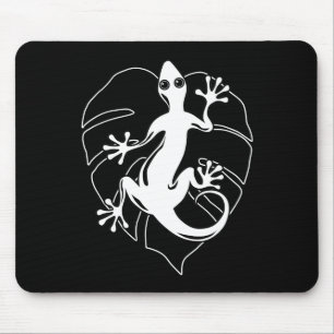 Gecko Lizard Silhouette Muismat