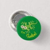 Gecko Lizards Birthday Party Cute Kinder Button (Voorkant /achterkant)