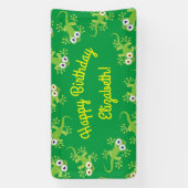 Gecko Lizards Birthday Party Cute Kinder Small Spandoek (Verticaal)