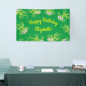 Gecko Lizards Birthday Party Cute Kinder Spandoek (Beurs)