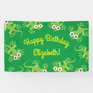 Gecko Lizards Birthday Party Cute Kinder Spandoek