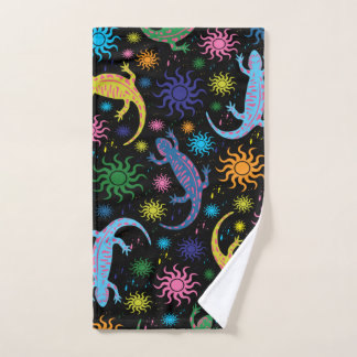 Gecko Lizards Multi-Colored over druk Handdoek