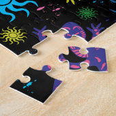 Gecko Lizards Multi-Colored over druk Legpuzzel (Zijkant)