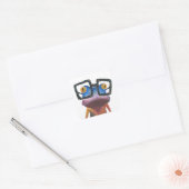 Gecko met bril Retro Sticker (Envelop)
