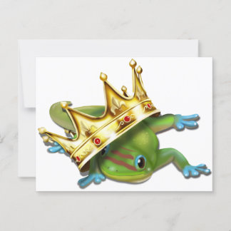 Gecko met kroon briefkaart