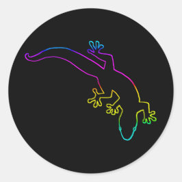 GECKO Multi-Color Outline Ronde Sticker