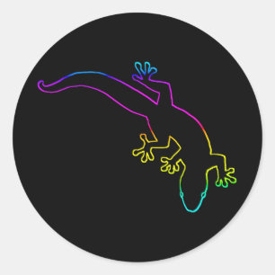 GECKO Multi-Color Outline Ronde Sticker