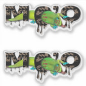 Gecko op Hawaï Sticker (Voorkant)