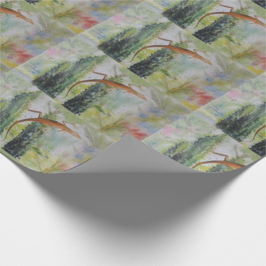 Gecko op het Scherm van het Venster Cadeaupapier (Hoek)