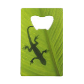 Gecko Silhouette Kredietkaart Flessenopener (Achterkant)