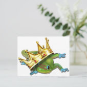 Gecko with crown  briefkaart (Staand voorkant)
