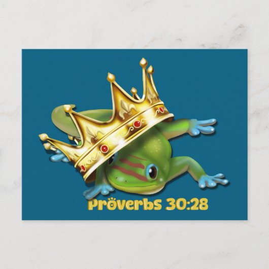 Gecko with crown—Proverbs  Briefkaart (Voorkant)