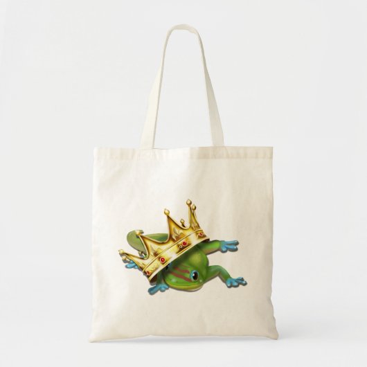 Gecko with crown tote bag (Voorkant)