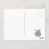 Gecko with Zinnia Flower Briefkaart (Achterkant)