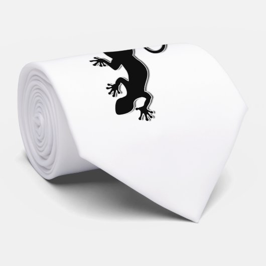 Gecko zwart draaien, achtergrond en ideeën stropdas (Opgerold)