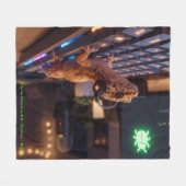 GeckoDev // Cyberpunk Programmeur Fleece Dekbed Deken (Voorkant (Horizontaal))