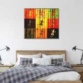 Geckos colorés - Toile enveloppée (Insitu(Chambre))